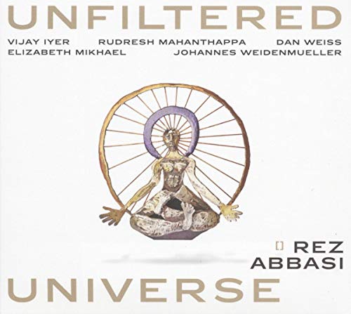"Album cover featuring a golden seated figure surrounded by a halo-like structure."