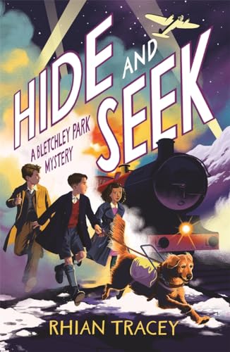Book cover: children, a dog, a submarine, and a plane in a vintage style.
