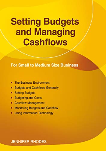 Yellow and orange book cover titled “Setting Budgets and Managing Cashflows.”