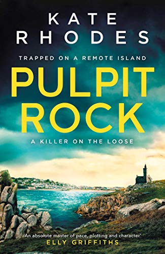 Book cover showing a rocky coastline, a distant town, and a dark, stormy sky.