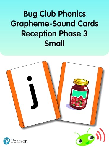 Phonics cards showing letter "j" and a jam jar with strawberries.