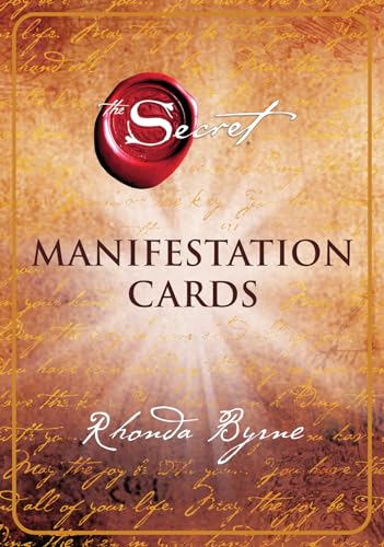 Brown card pack cover with gold writing and red wax seal, by Rhonda Byrne.