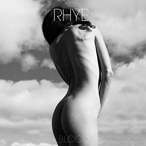 Rhye “Blood” CD cover: back view of a nude person against clouds.