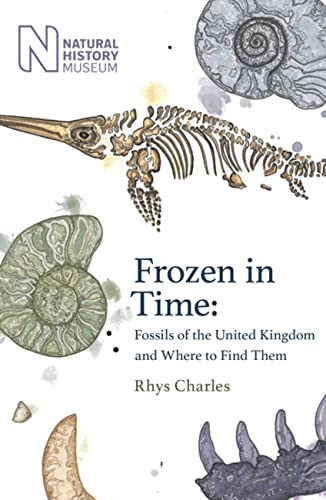 Book cover: fossils, skeletons, ammonites, and a bird illustration.