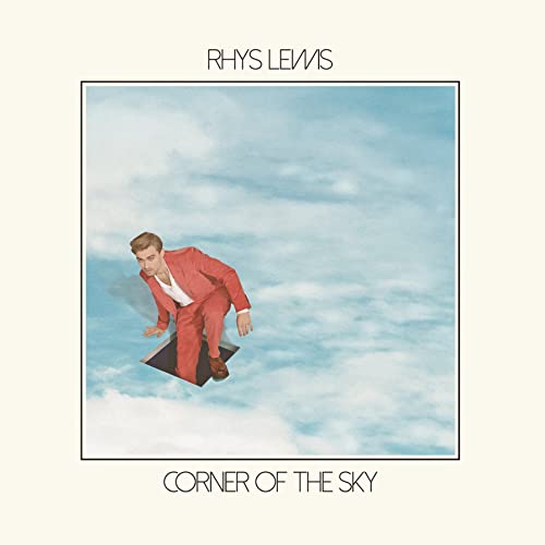Album cover: man in red suit appearing to float in clouds.