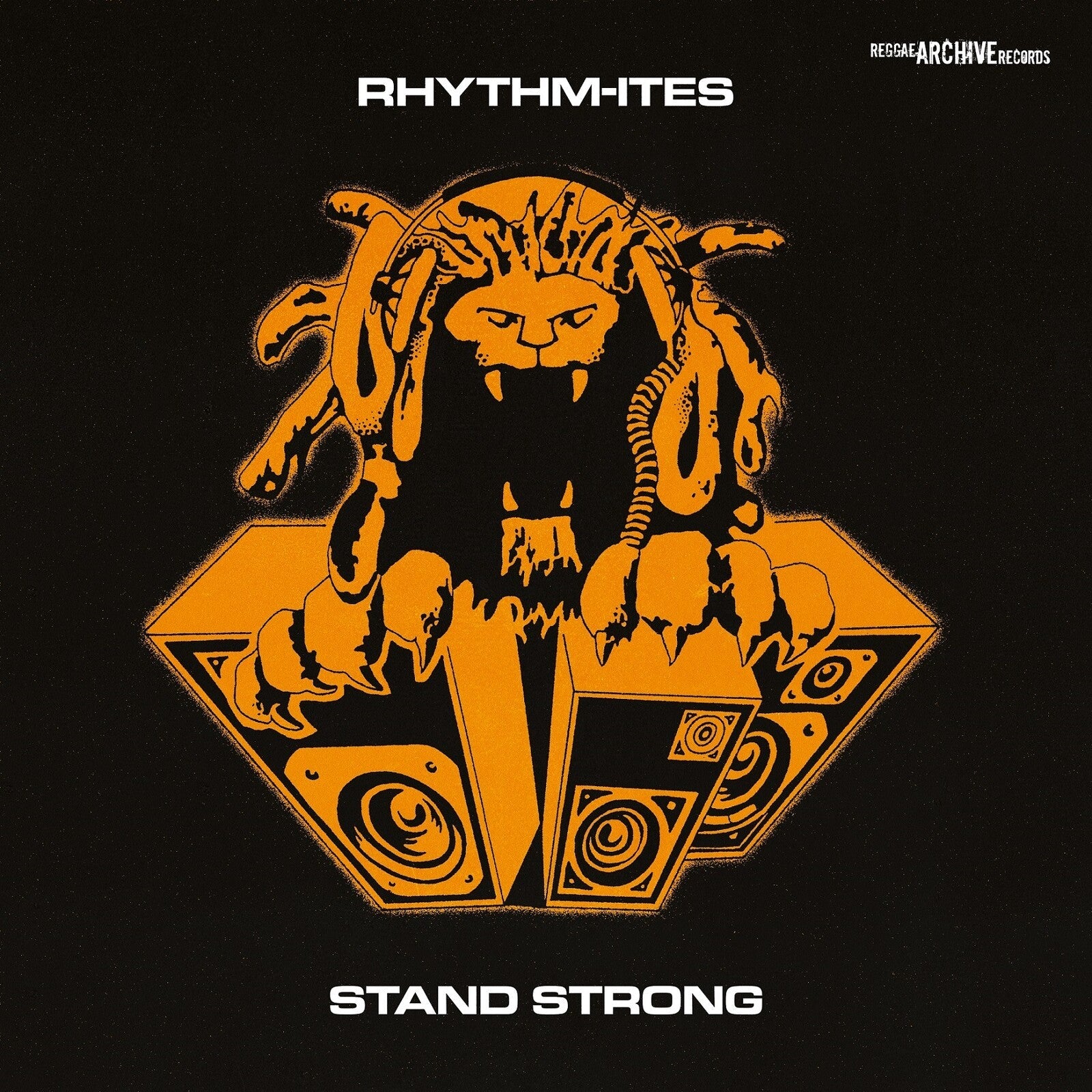 Vinyl record cover featuring an orange illustration of a lion with dreadlocks.
