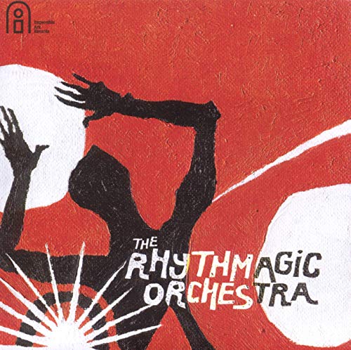 CD cover with abstract black figures against a red and white background.