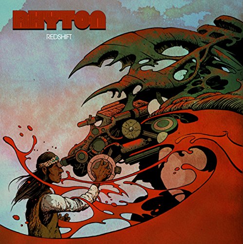 The image depicts a CD cover featuring a man fighting a mechanical creature.