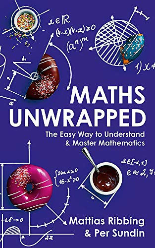 Book cover with mathematical equations, donuts, and abstract colorful graphics.