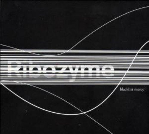 CD cover for Ribozyme's "Blacklist Mercy" with white lines on black.
