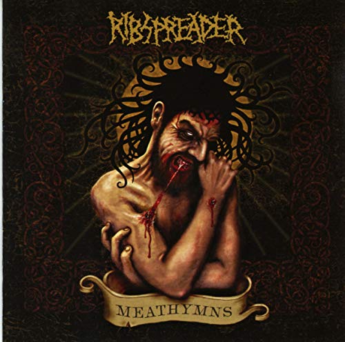 CD cover featuring a bloodied man with dark hair and ornate gothic borders.