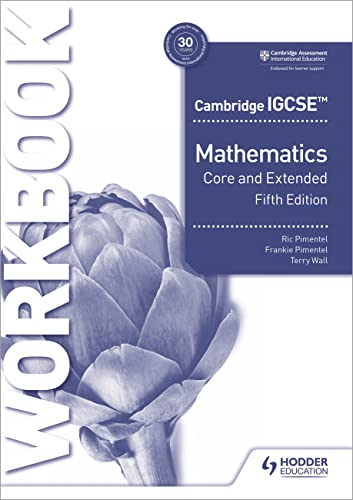 IGCSE Mathematics workbook, fifth edition, with an artichoke on the cover.