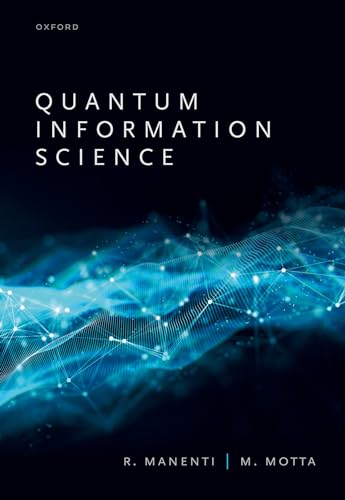 Book cover: “Quantum Information Science” with abstract blue network design.