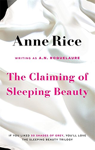 Book cover: "The Claiming of Sleeping Beauty" by Anne Rice, draped in white fabric.
