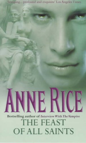 Book cover: Close-up of a face with statues in the blurred background.