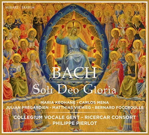 CD cover featuring a Renaissance painting and the name "BACH" in gold.