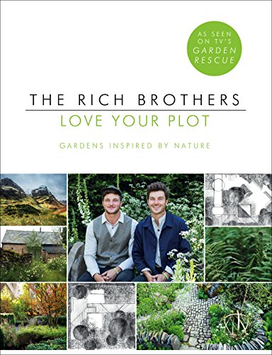Book cover featuring two men and garden images, titled “Love Your Plot.”