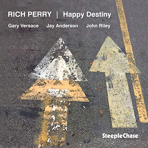 CD cover for Rich Perry’s “Happy Destiny” with painted arrows.