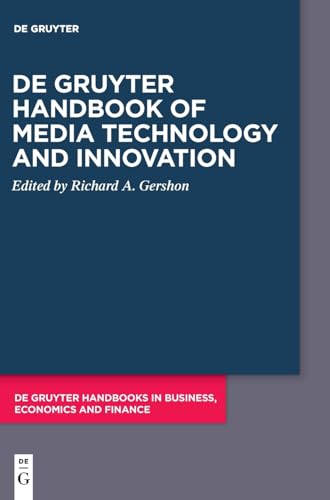 Book cover titled De Gruyter Handbook of Media Technology and Innovation edited by Richard Gershon.