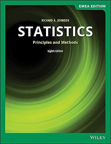 Textbook cover: "Statistics: Principles and Methods," eighth edition, green and black.