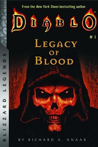 Book cover: “Diablo: Legacy of Blood” featuring a skull-like face in shadow.
