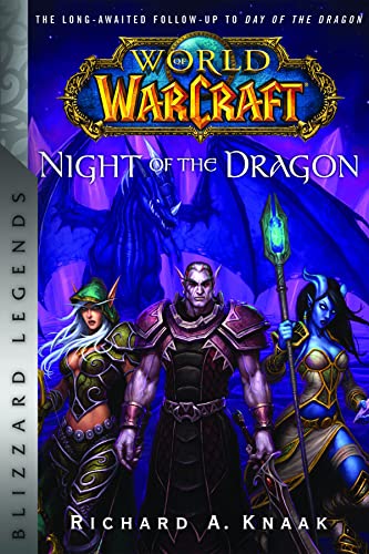 Book cover featuring World of Warcraft characters and a large dragon.
