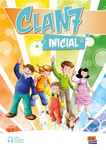 Beginner Spanish learning pack cover with cartoon children and colorful design.