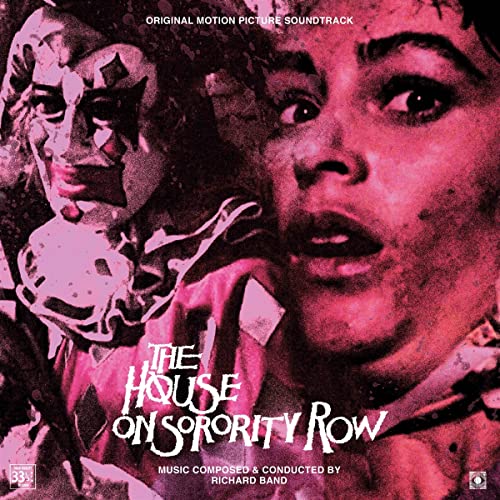 Vinyl cover art featuring a masked figure and a woman in pink-tinted horror style.