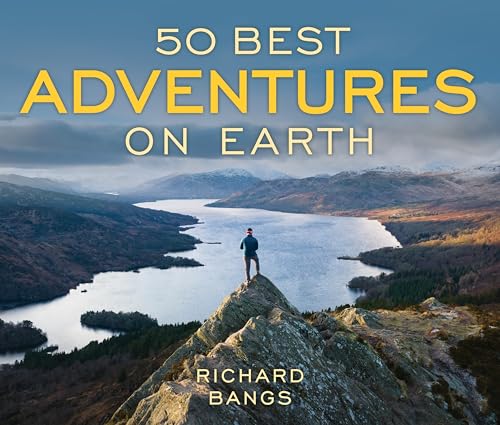 Book cover with a person overlooking a lake and mountains.