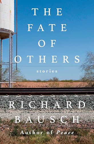 Book cover with a desert landscape, water tower, and title: "The Fate of Others.