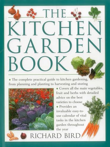 Book cover: “The Kitchen Garden Book” with vegetables and gardening illustrations.