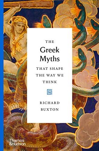 Book cover with classical art depicting a figure and serpent.