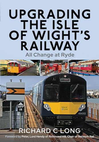 Colourful book cover with railway and island scenery, likely featuring a train or station.