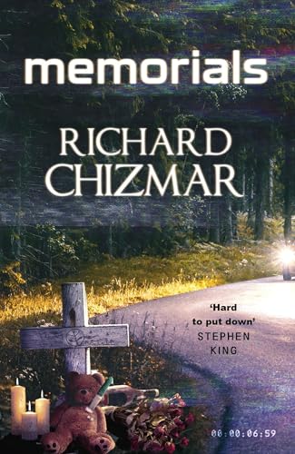 Book cover: "Memorials" by Richard Chizmar, featuring a gravesite and forest.