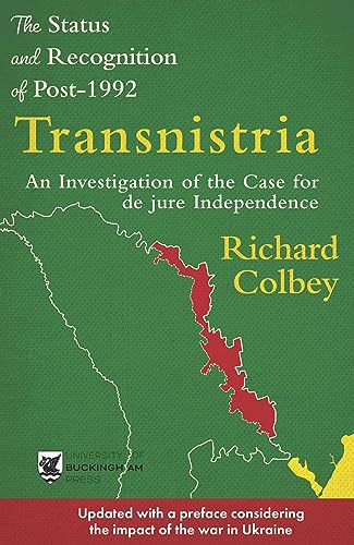 Book cover: green background, red map of Transnistria, title, and author.