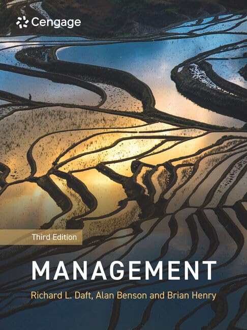 Book cover for Management, Third Edition, featuring an aerial view of terraced rice fields.