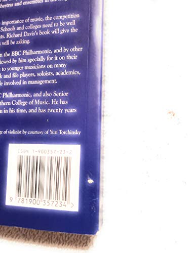 Book back cover with barcode and text about orchestral music careers.