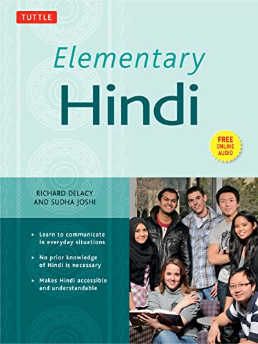 Book cover for “Elementary Hindi” with diverse students pictured.