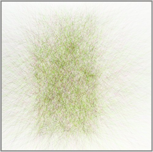 Square vinyl record cover with abstract green and white textured design.