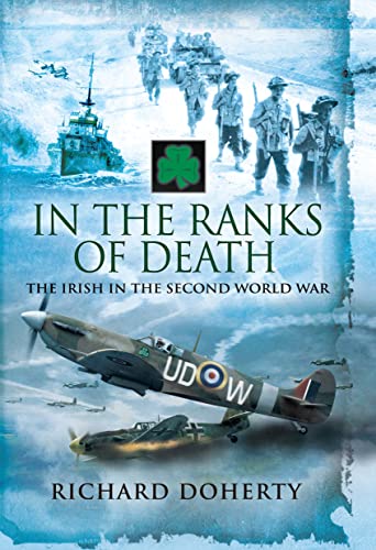 Book cover depicting WWII soldiers, ships, and aircraft; Irish history.