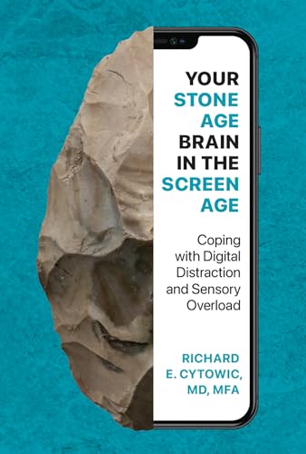 Book cover: stone tool half-merged with a smartphone screen.
