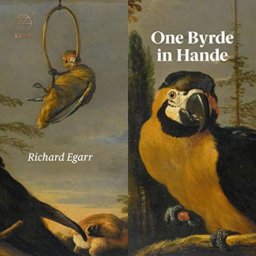 CD cover featuring paintings of two colorful birds against muted backgrounds.