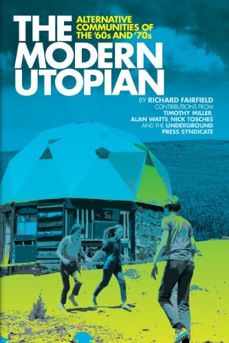 Book cover: geodesic dome, children running, text “The Modern Utopian.”