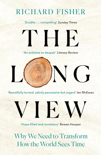Book cover: "The Long View" with a tree ring illustration.