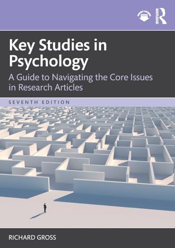 Psychology textbook cover with a maze image and title "Key Studies in Psychology".