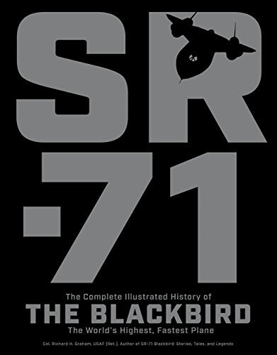 Book cover for "SR-71 Blackbird" featuring a silhouetted aircraft.