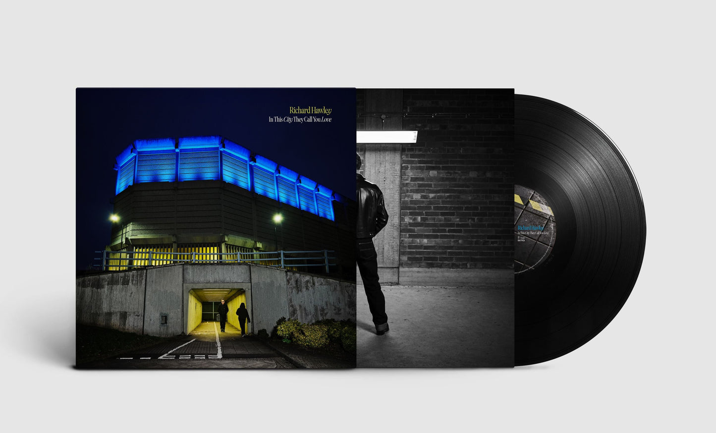 Richard Hawley vinyl record with building and figure on cover.