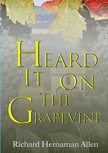 Book cover with golden text, grapes, and autumn leaves background.