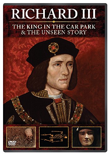 DVD cover featuring a portrait of King Richard III and archaeological images of remains.