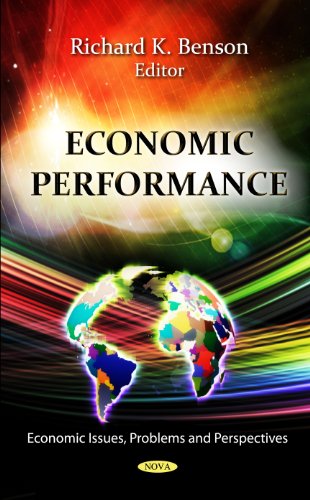 Book cover for "Economic Performance" with a colorful globe illustration.